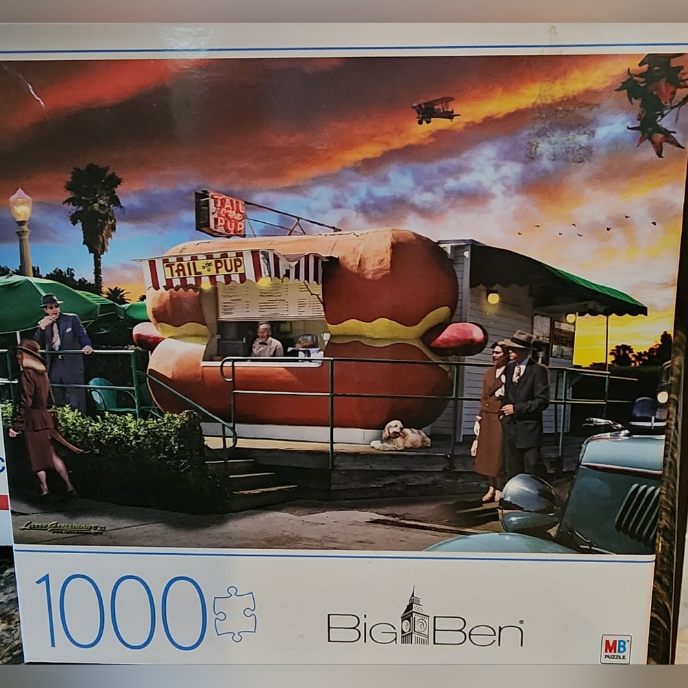 🧩 4/$20 Big Ben Hot Diggity Dog 1000 Piece Jigsaw Puzzle By Larry Grossman